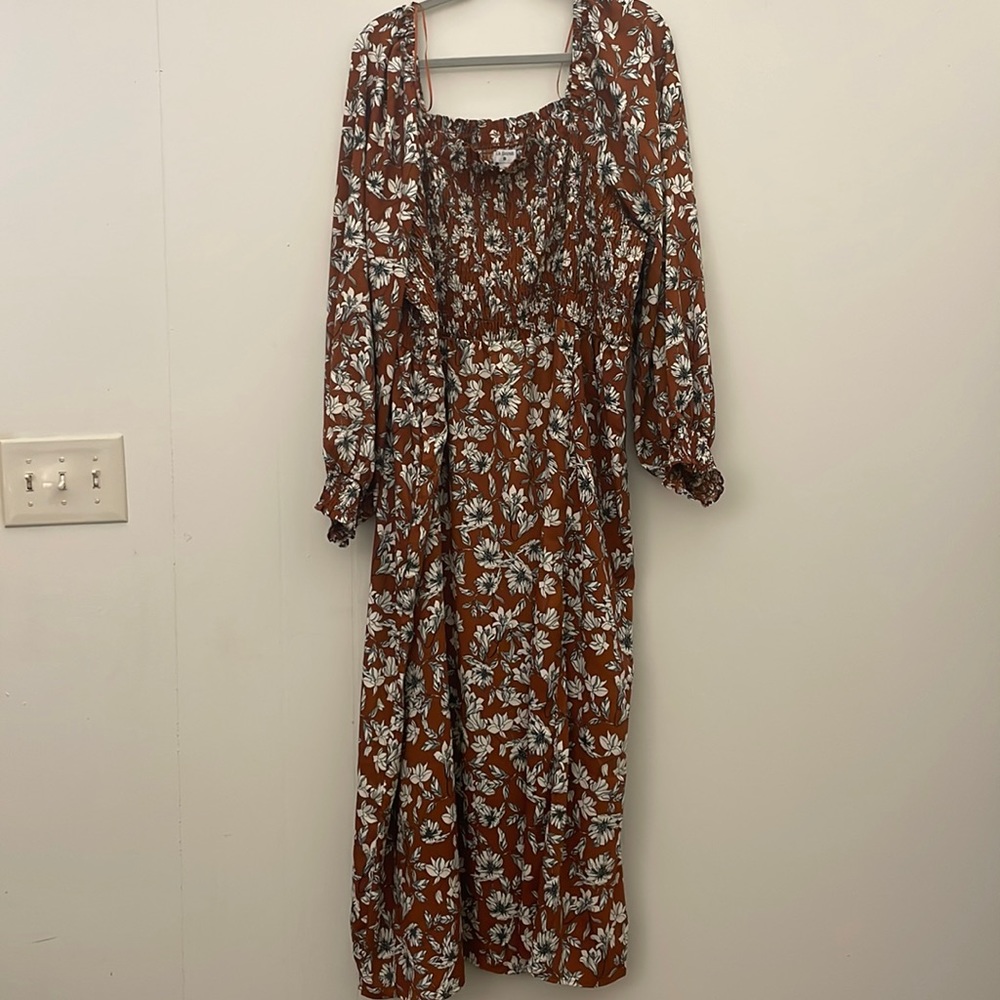La Ligne x Target Women’s Floral Smocked Bodice MIDI-Dress size 2x NWOT